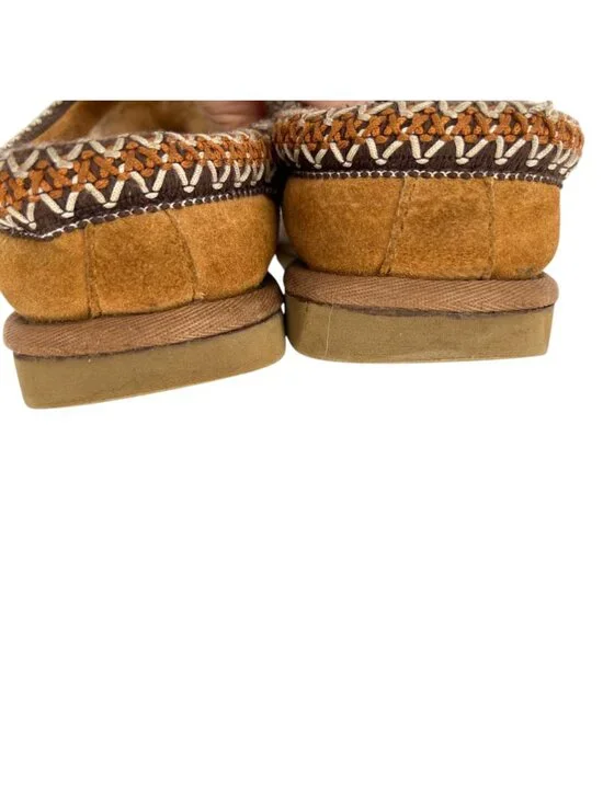 UGG Tasman Suede Sheepskin Slippers Chestnut Size 5 - Picture 4 of 11